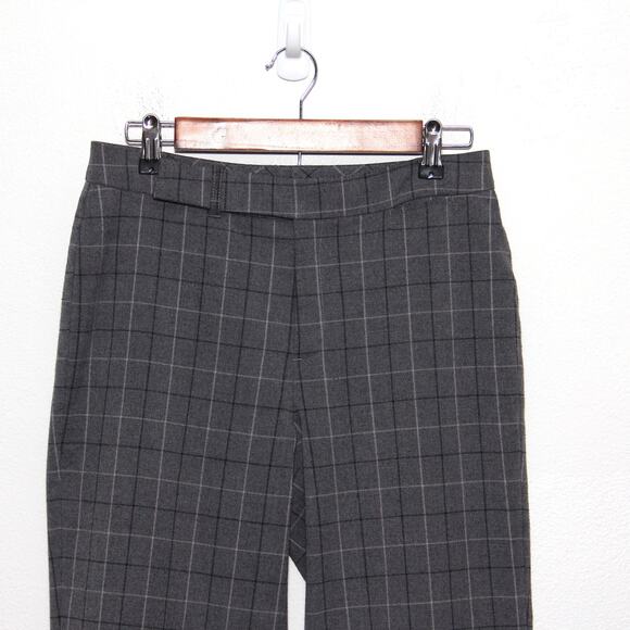 Vintage Dockers Y2K  Gray Plaid Cuffed Hem Trouser Pants Size 4 - Picture 3 of 9